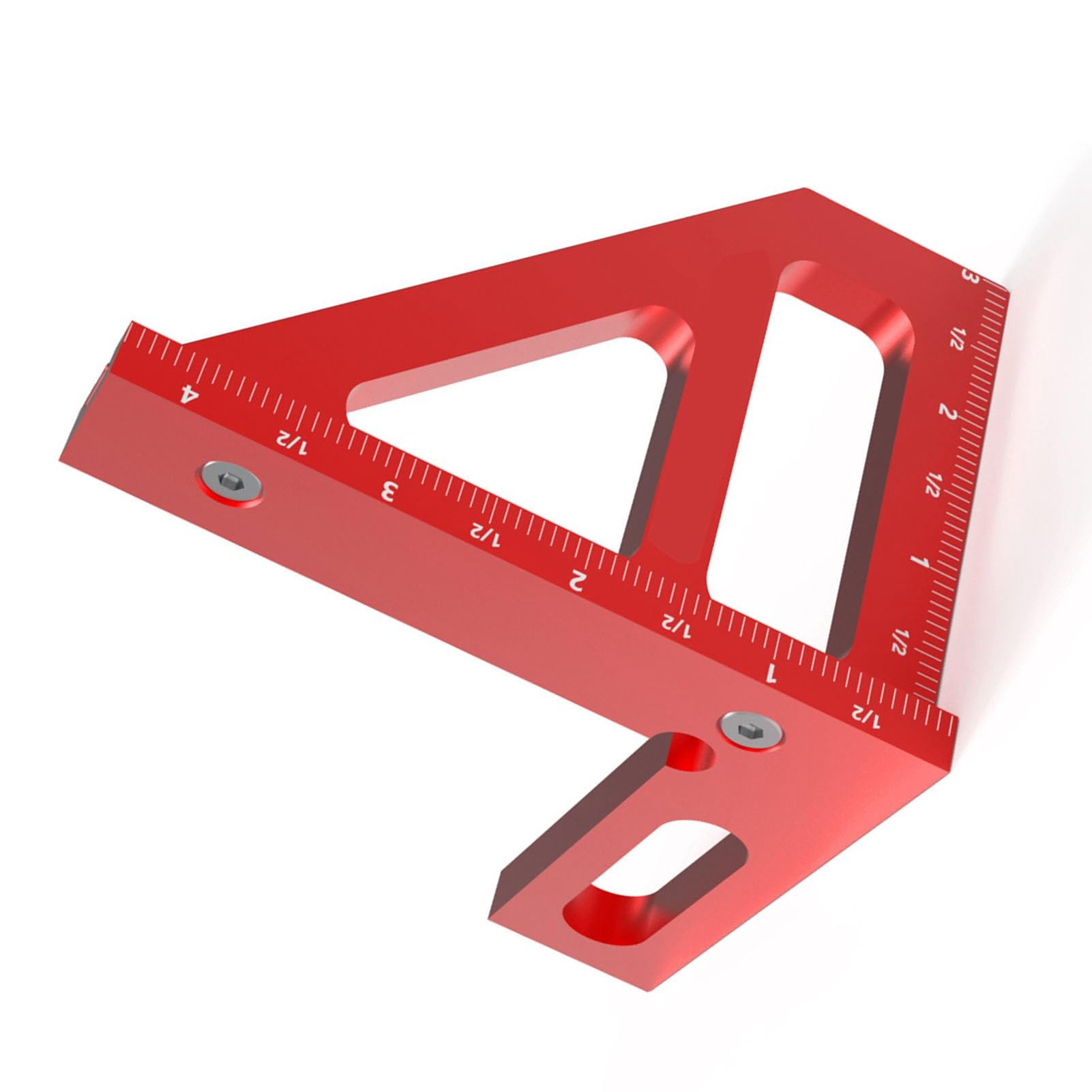 Dreieck-Messlineal mit Mehreren Winkeln (45°/90°) aus Aluminiumlegierung, hochpräzise für Holzbearbeitung, Linienzeichnungen und Gehrungsreißer