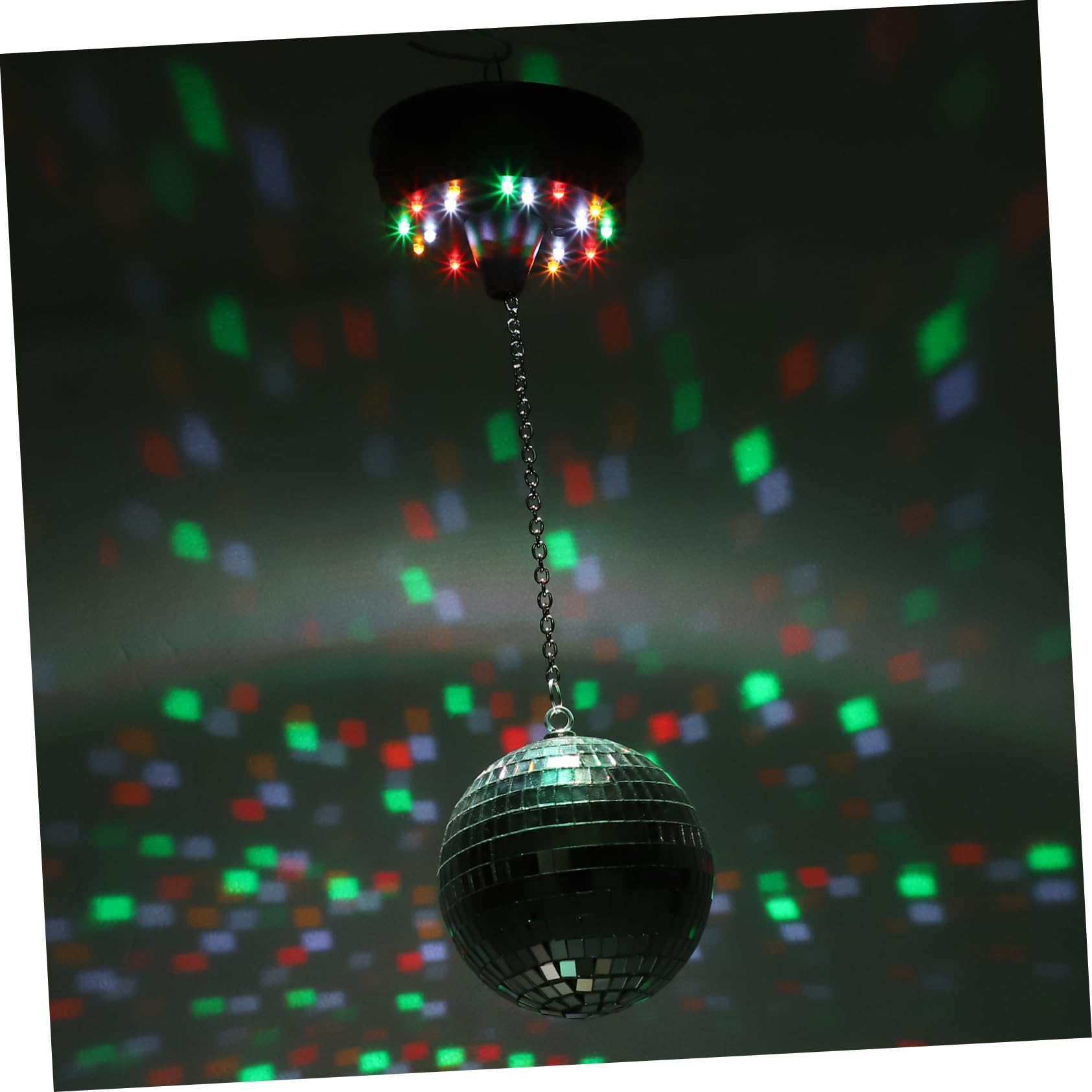 SEWACC Disco Ball Spotlight Rotating Mirror Light Mirror Ball Disco Light 12cm Led Battery- for Ktv Party Bar Club