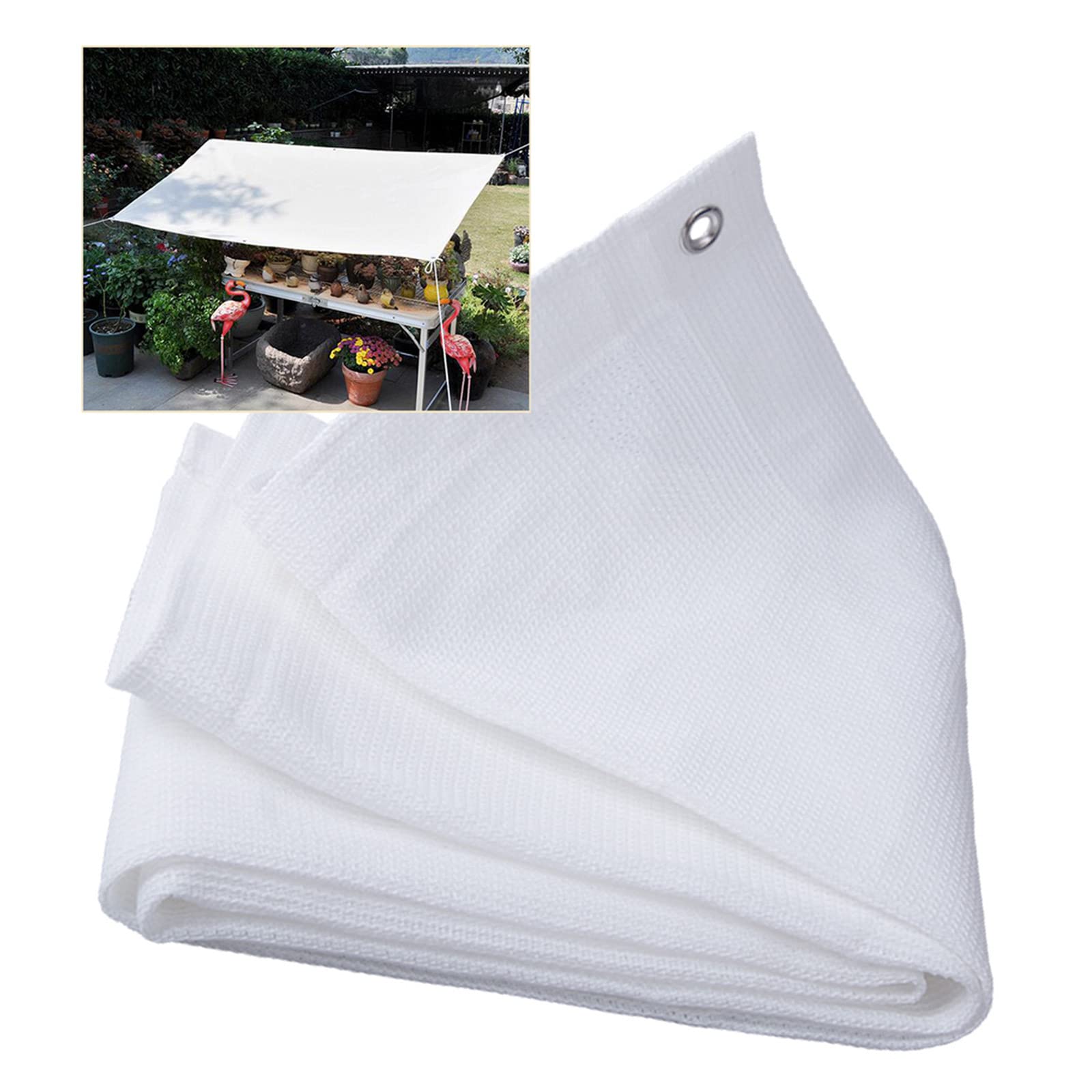 Filet D'ombrage Blanc 50% - Taille 10x12m - Pour Serre, Jardin, Terrasse, Balcon - Protection UV