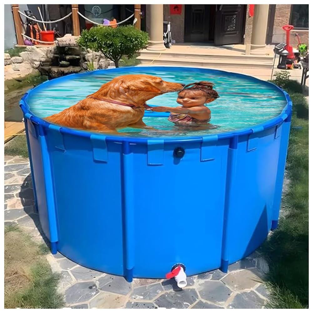 Piscina d'acqua rotonda resistente per l'allevamento di pesci, il bagno degli animali domestici, l'irrigazione dei bambini e l'irrigazione con accessori completi inclusi