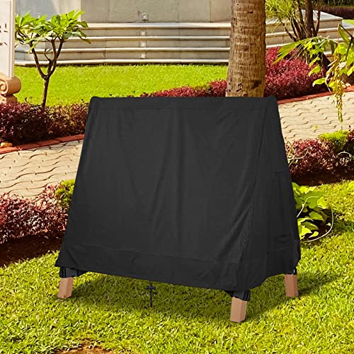 Boyspringg Outdoor Swing Cover, A Frame Swing Cover 72X67X55 Inches, Patio Swing Cover Waterproof For Outdoor Furniture ( Black ) #TOP5