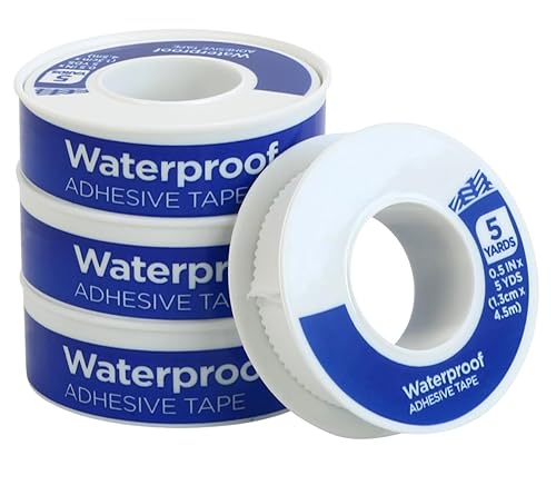 Iconikal First Aid - Cinta adhesiva impermeable color blanco 05 x 5 yardas paquete de 6