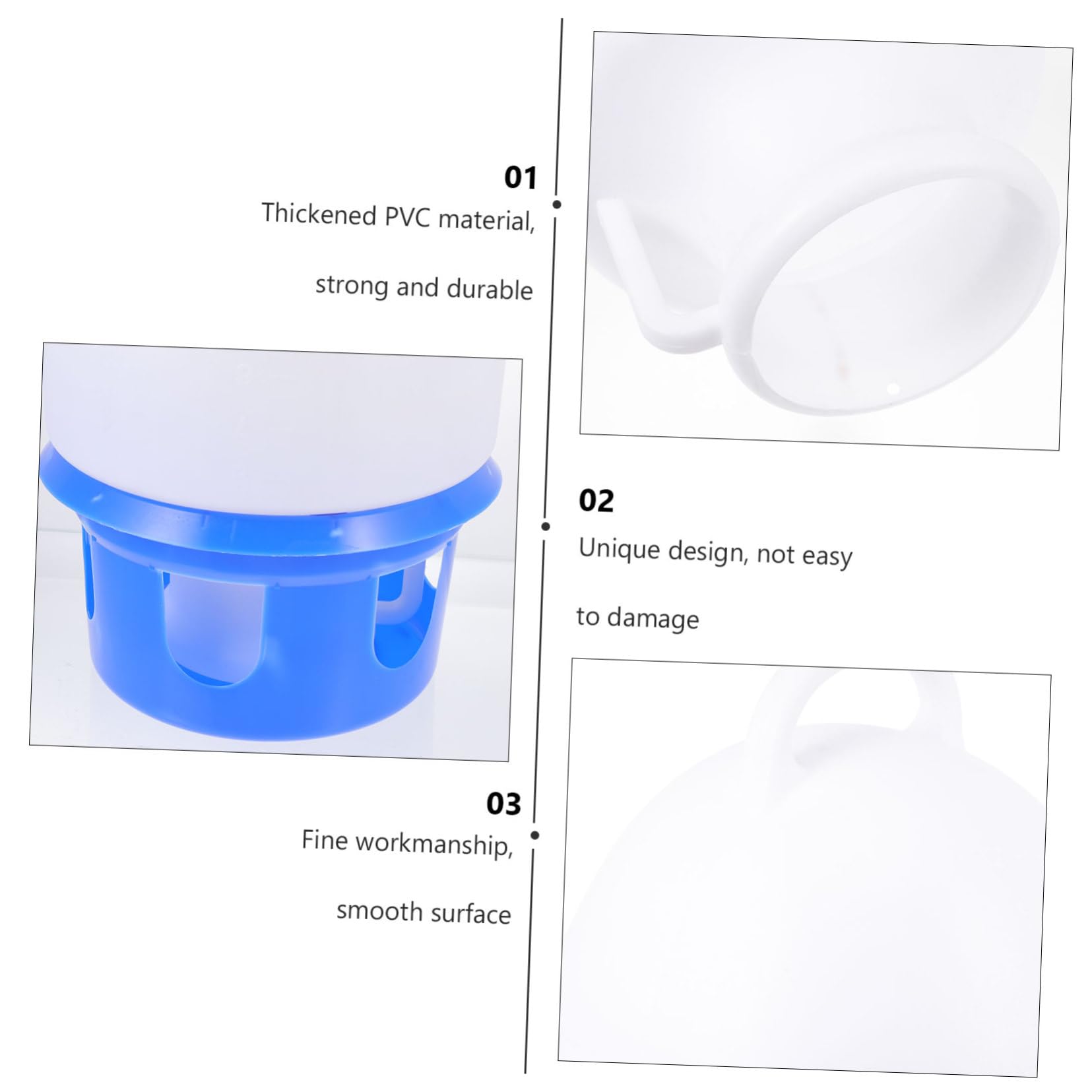 Bebedero Automático para Palomas Portátil de PVC Azul, Redondo | Extraíble y Desmontable, Diseño Resistente, para Aves y Palomas, Uso Doméstico