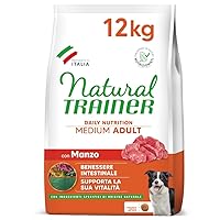 Natural Trainer Medium Cibo per Cani Adulti con Manzo - 12kg