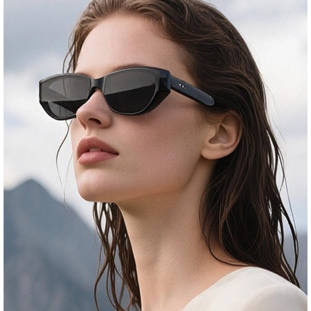 Gafas de sol retro ovaladas con protección UV400.