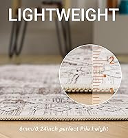 Vista 6 de Alfombras antideslizantes de 2.6 x 8 pies de befbee, alfombras resistentes a las manchas para pasillos, cocina y entrada, alfombras lavables