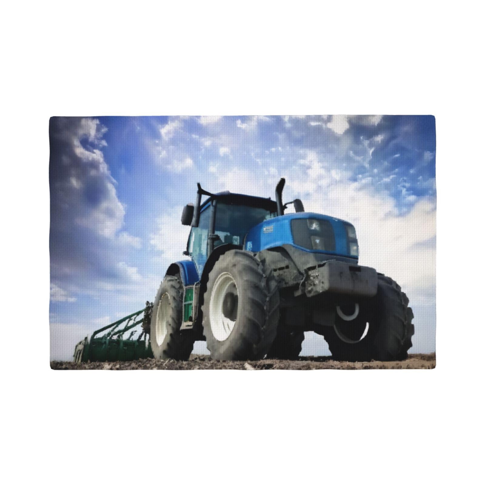 Farm Tractor (1) Imitation Linen Placemat â€“ Elegant Double-Sided Printed Table Mat for Home, Dining, Weddings