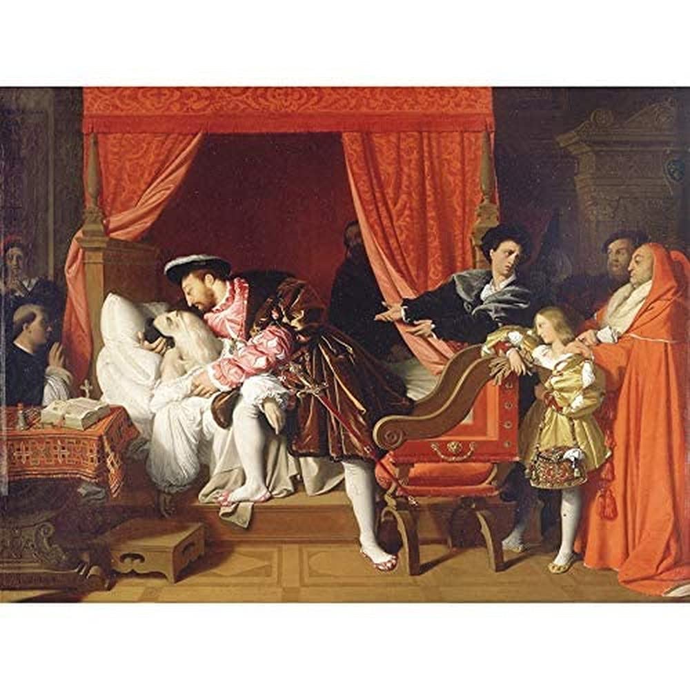 Ingres Francis Last Breaths Leonardo Da Vinci Painting Art Print Canvas Premium Wall Decor Poster Mural