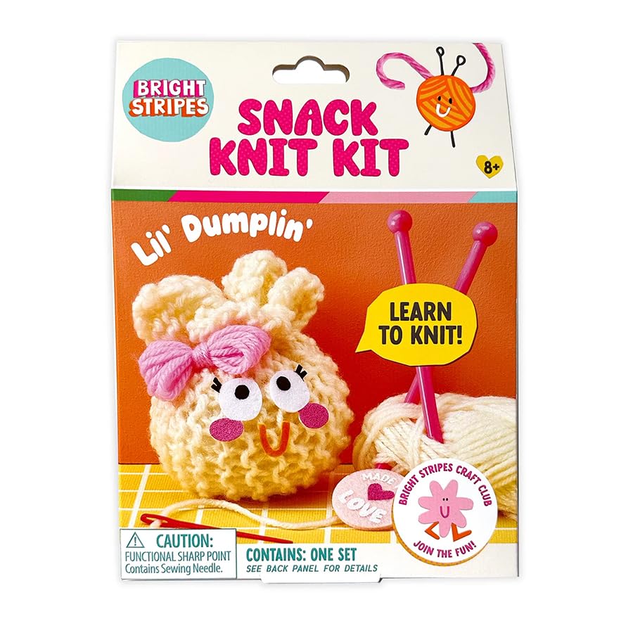 Bright Stripes Snack Knit Kit - Lil Dumpling Arts...