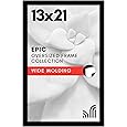 Americanflat 16x28 Picture Frame with Polished Plexiglass - Black Picture Frame - Wide Photo Frames Made of Engineered Wood for Vertical or Horizontal Wall Display - Epic Collection - Black