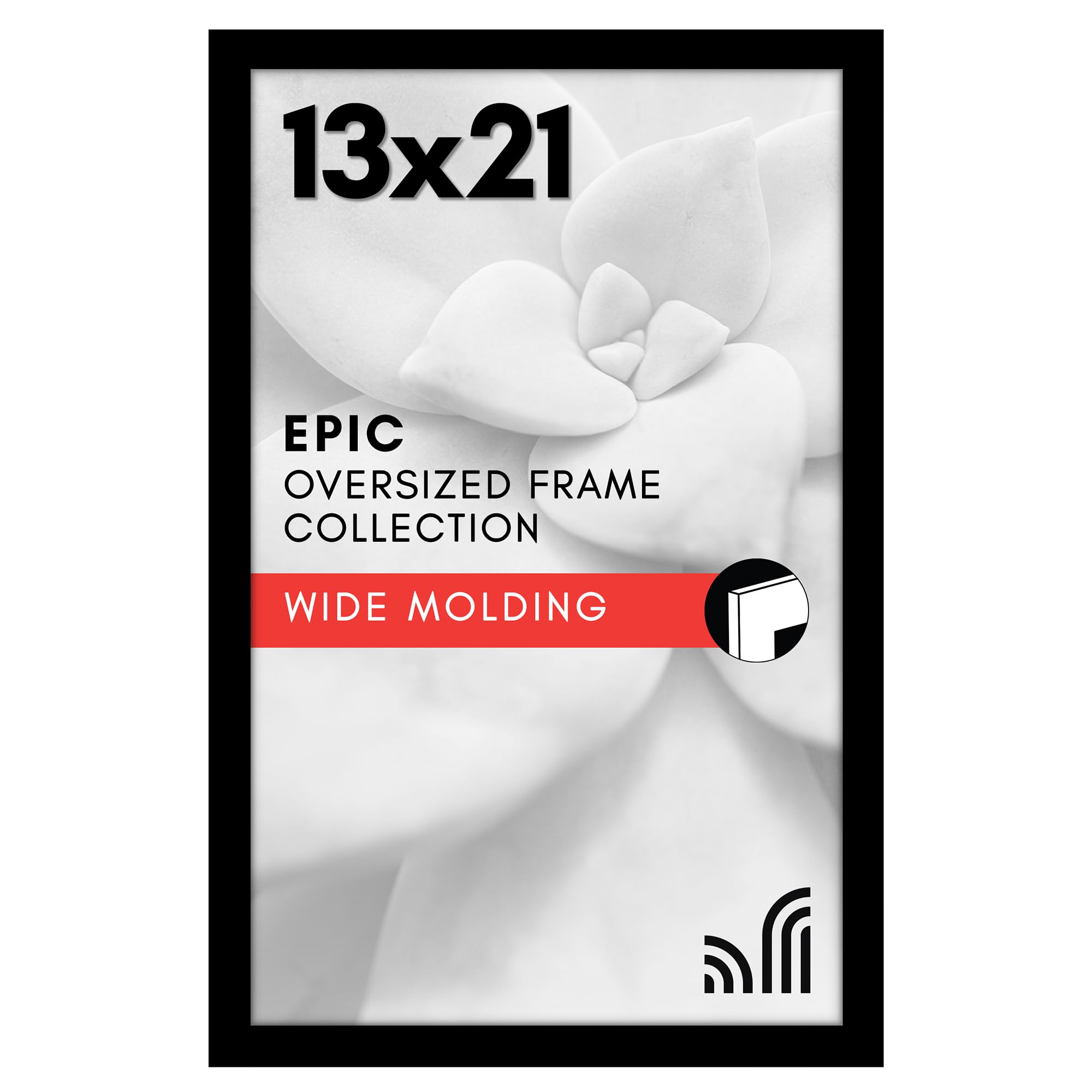 Americanflat 13x21 Picture Frame with Polished Plexiglass - Black Picture Frame with Engineered Wood - Epic Collection - Wide Photo Frame for Wall Display