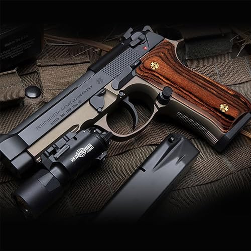 Miniatura 2 de Cool Hand Empuñaduras para Beretta 92 FS, 9296 Full Size, m9, 92a1, 92 INOX, madera altamente pulida, tornillos dorados incluidos, 14 pulgadas de