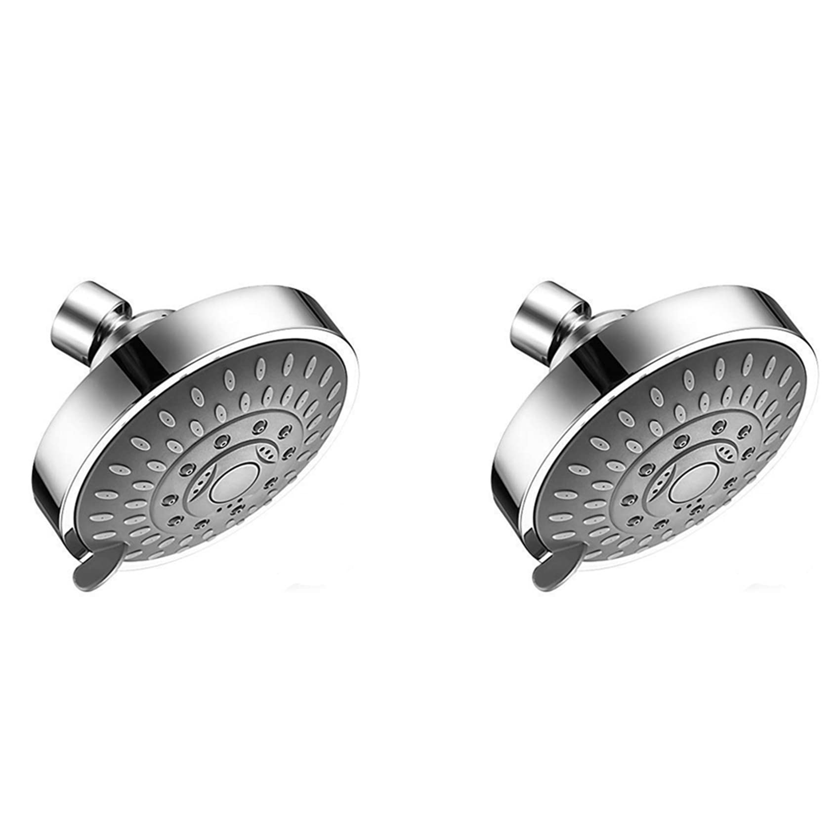 Hndhbfgrt 2X Shower Head, High Pressure 5 Settings Showerhead with Adjustable Swivel Ball Joint