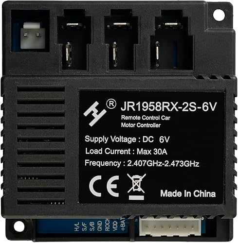 Miniatura 3 de Control remoto Bluetooth 2.4G y caja de control receptor JR1958RX-2S-6V para niños, kit de placa base remota, kit de placa base eléctrica para