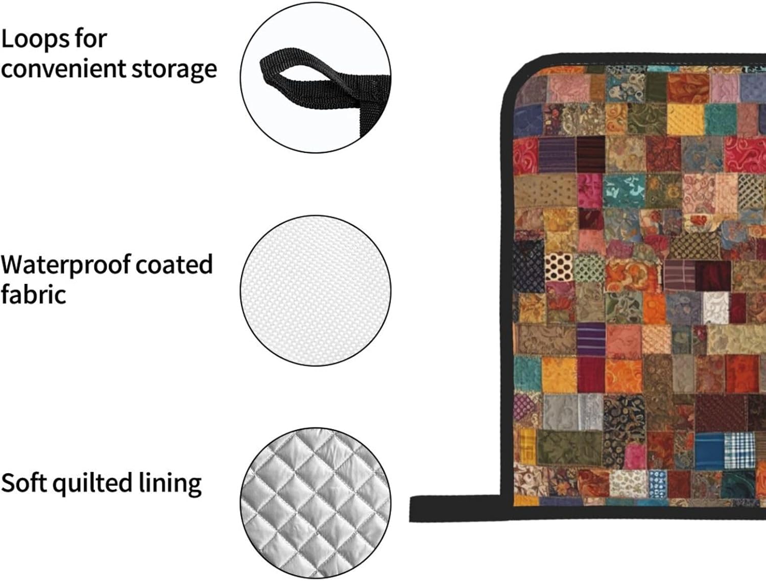 (African Style Patchwork) Baking 4-Piece Set: 2 Oven Mitts and 2 Pot Holders Heat Resistant Waterproof Hanging Loop for Kitchen Oven Grill Housewarming Gifts