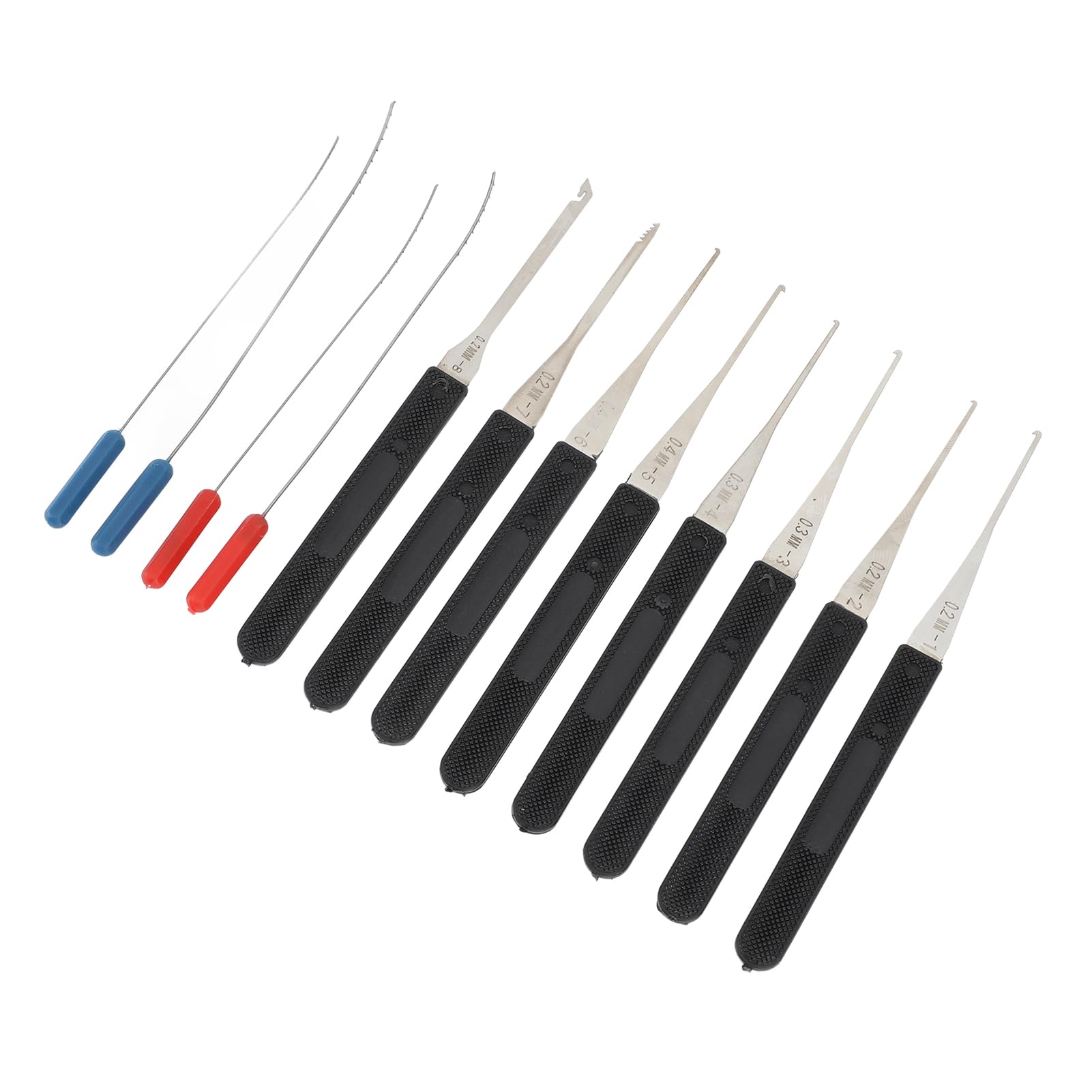 Broken Key Extractor Pick Kit 12Pcs 0.2-0.4mm Spring Steel ABS for Door Lock Repair and Maintenance - Image 4