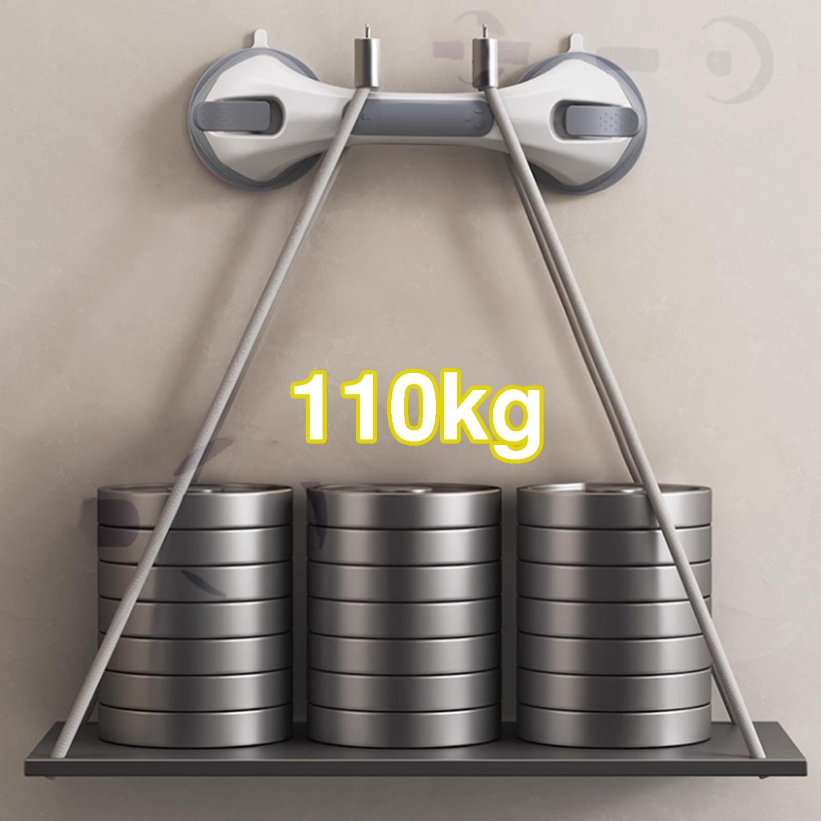 Barra de agarre, mango de seguridad con ventosa sin taladro, barra de baño antideslizante, capacidad de peso de 110 kg para personas mayores, ideal para bañera y escalones