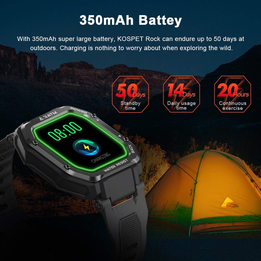 KOSPET Smart Watches for Men 3ATM Waterproof Fitness Tracker, Blood  Pressure/Blood Oxygen Activity Tracker, 1.69\
