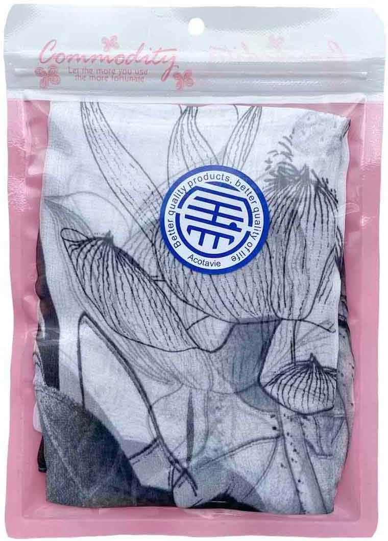 Acotavie Scarfs for Women Lightweight Print Floral Pattern Scarf Shawl Fashion Scarves Sunscreen Shawls Black