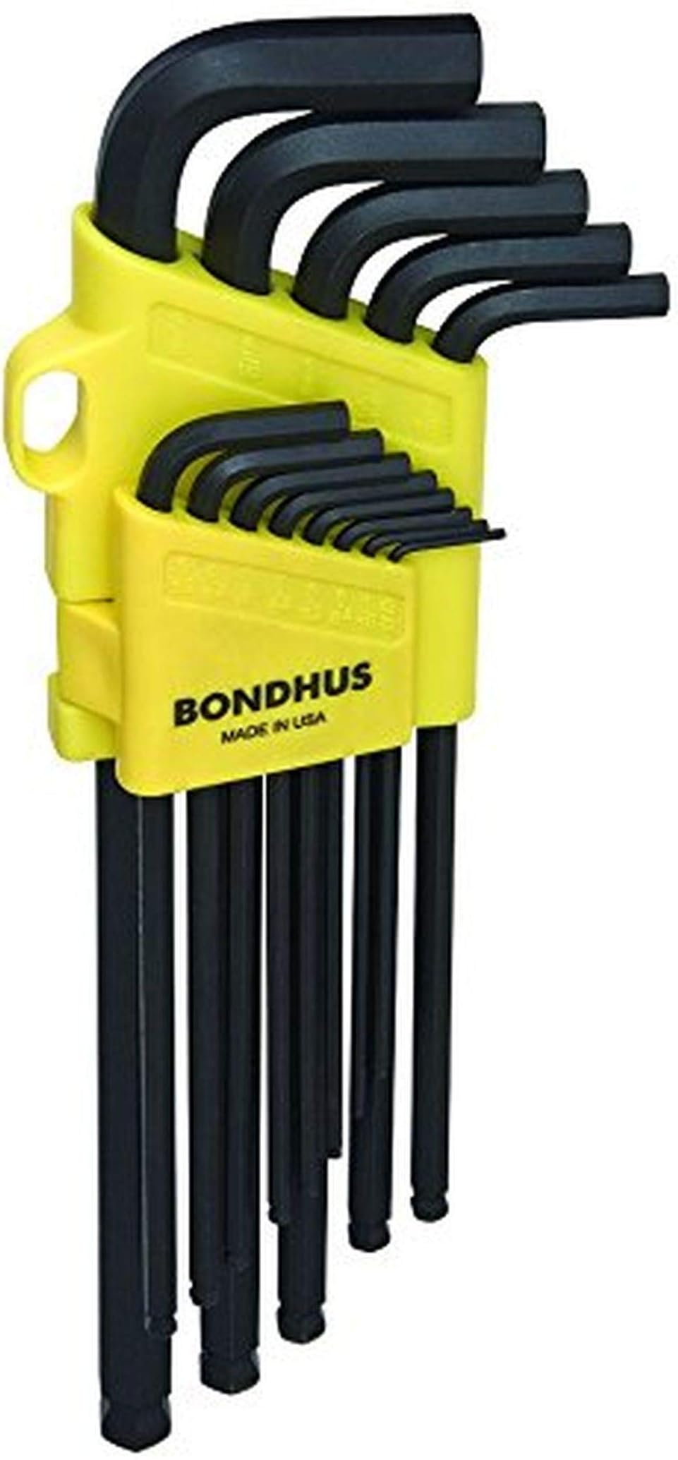 Bondhus Innensechskant L-Schlüssel Set – 11-teilig, Größen 0,050–3/8 Zoll, Mit Proguard Finish Und Langer Arm