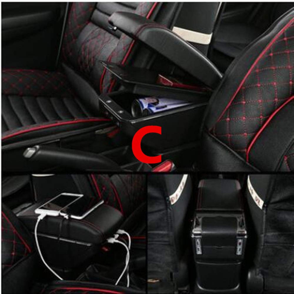QFWCJ Center Console Storage Box For Great Wall Hover M4 2012 2014 for Haval M2 Coolbear 2010 2015 Armrest Arm Rest Rotatable 2013
