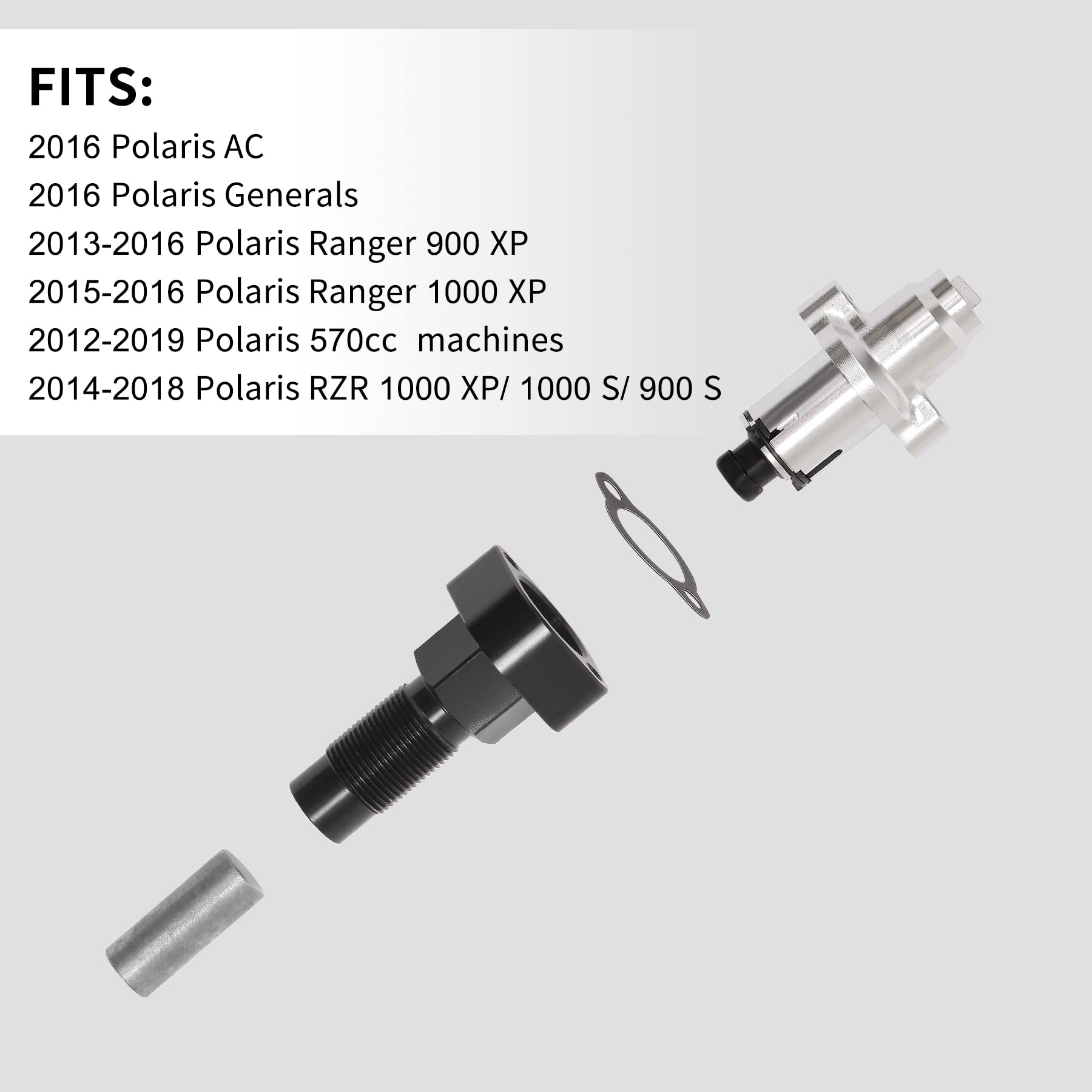 Automatic Cam Chain Tensioner for Polaris 2013-2016 Ranger 900 XP, 2015-2016 Ranger 1000 XP,2014-2018 RZR 1000 XP/ 1000 S/ 900 S, 2012-2022 570cc Automatic Cam Chain Tensioner for Polaris 2013-2016 Ranger 900 XP, 2015-2016 Ranger 1000 XP,2014-2018 RZR 1000 XP/ 1000 S/ 900 S, 2012-2022 570cc