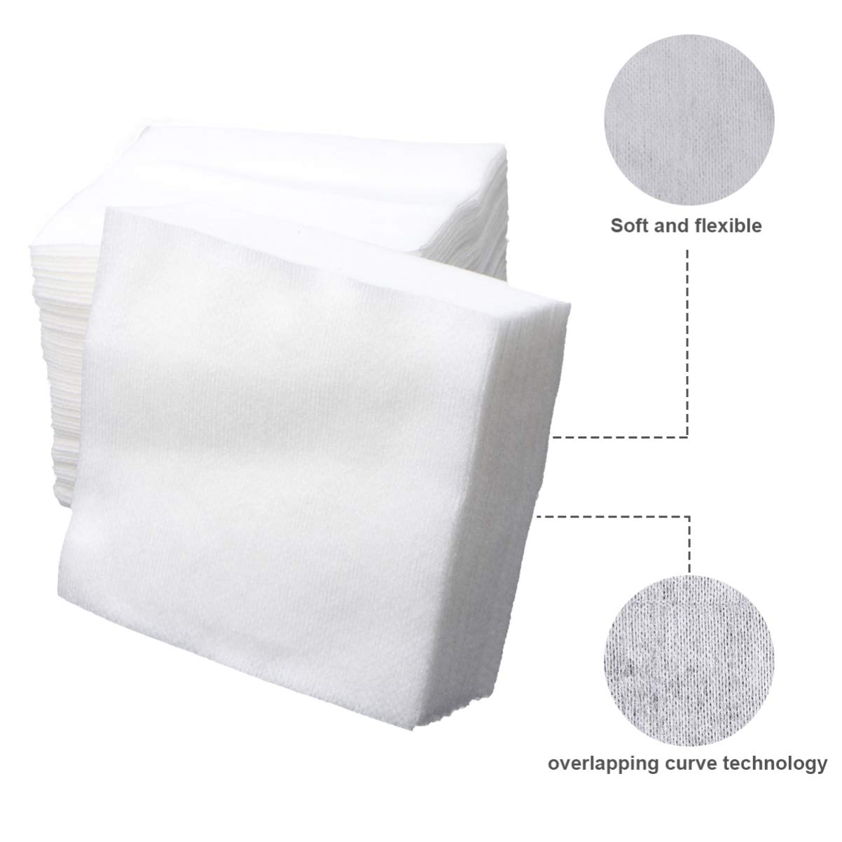 200 Pièces Compresse Non Tissée 10X10 Cm Douce Et Respirante Pour Soins Des Plaies Et Première Urgence Absorbante Et Flexible