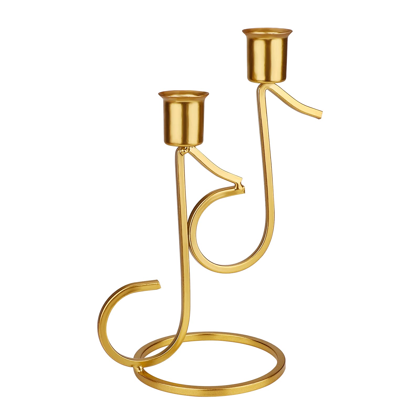 Buy Gukasxi 2 Arm Gold Candle Holders Elegant and Minimalist Metal