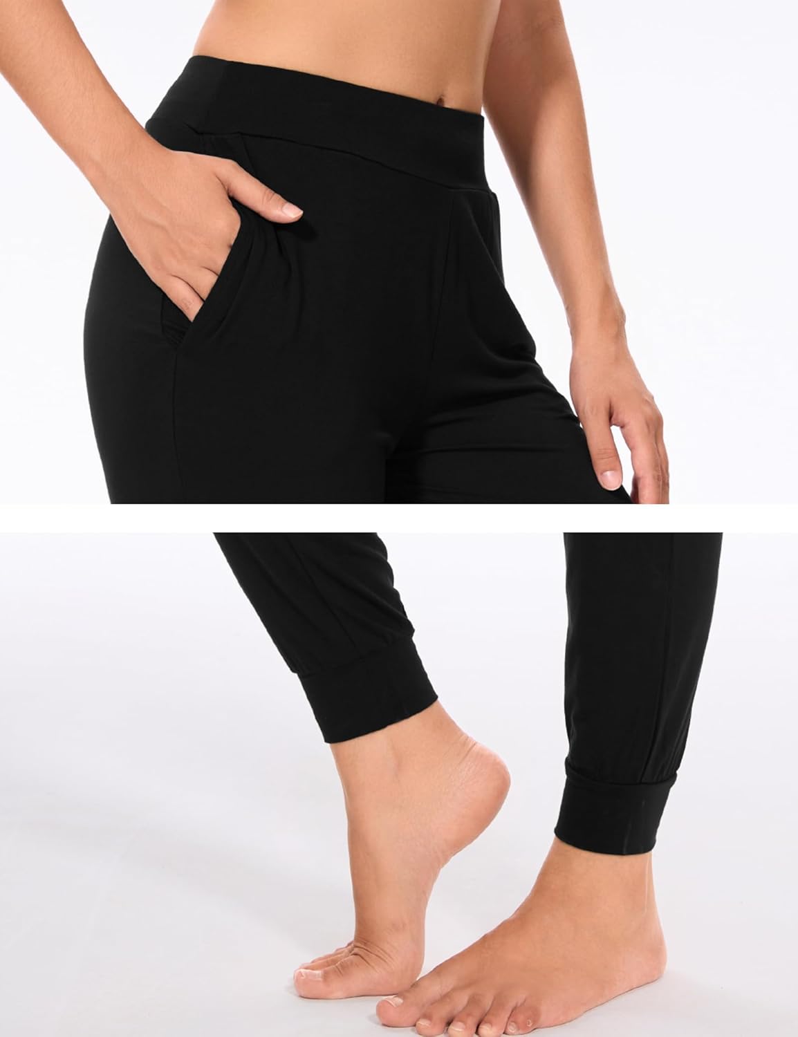 GYS Women's Bamboo Viscose Pajama Pants, High Waist Christmas Plaid Sleepwear Joggers with Pockets - Image 4