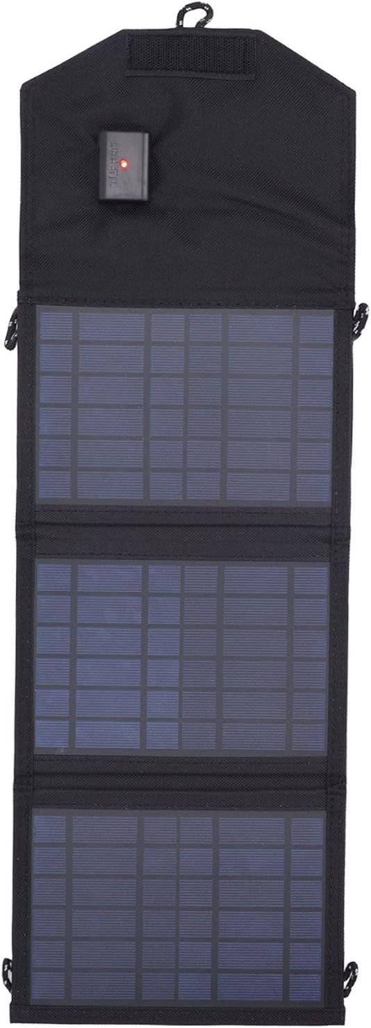 Solar Panel Charger Kit Foldable Portable 10.5W 5V USB Output Polysilicon Solar Cell for Outdoor Travel Camping Hiking ETFE Material Rainproof Cloth Bag Craft