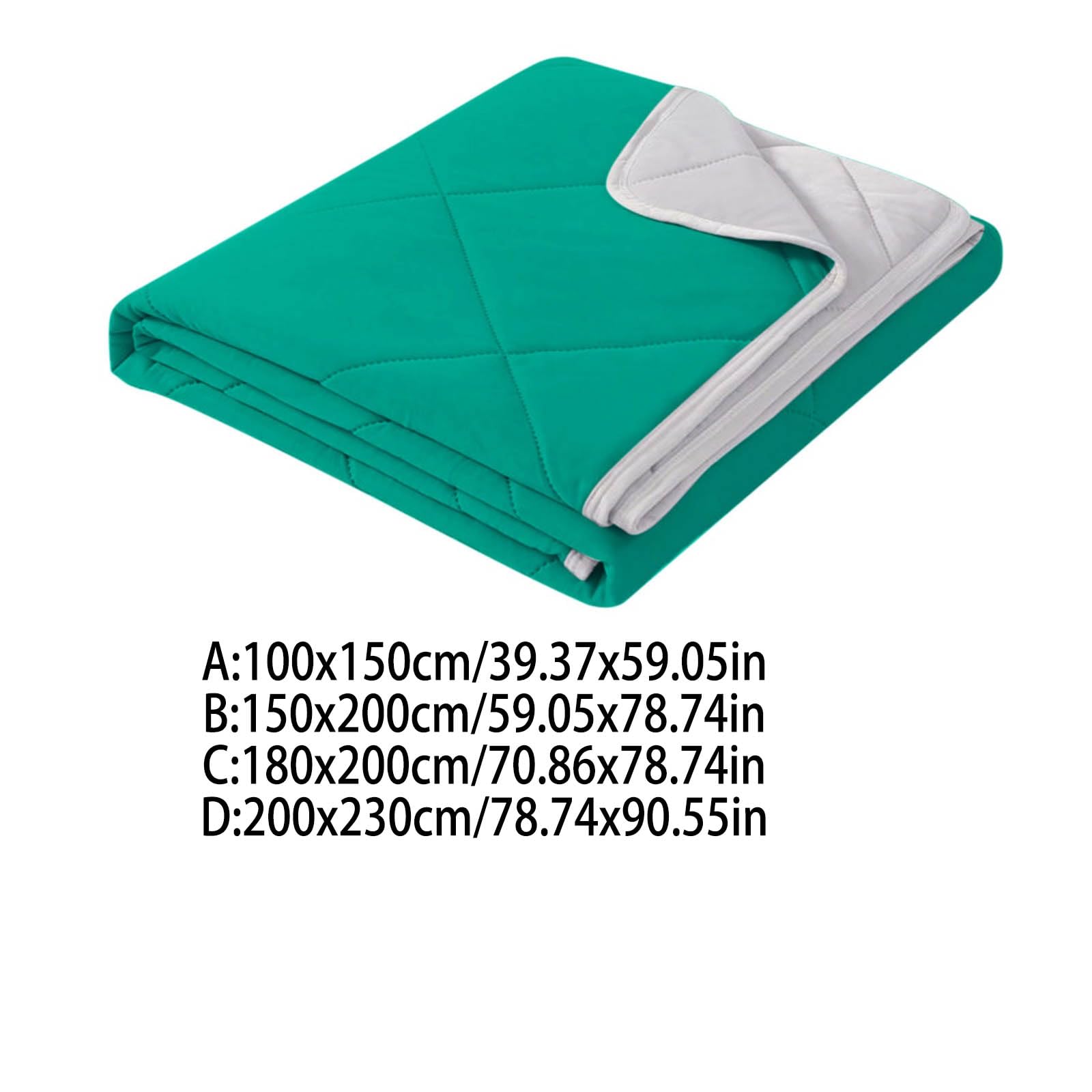 Couverture rafraîchissante pour lit, Couverture d'été pour Dormir, 2 en 1, Couverture Auto-rafraîchissante, légère Les Personnes, Utilisation Double Face, la Maison, Le Camping et (Green, E)