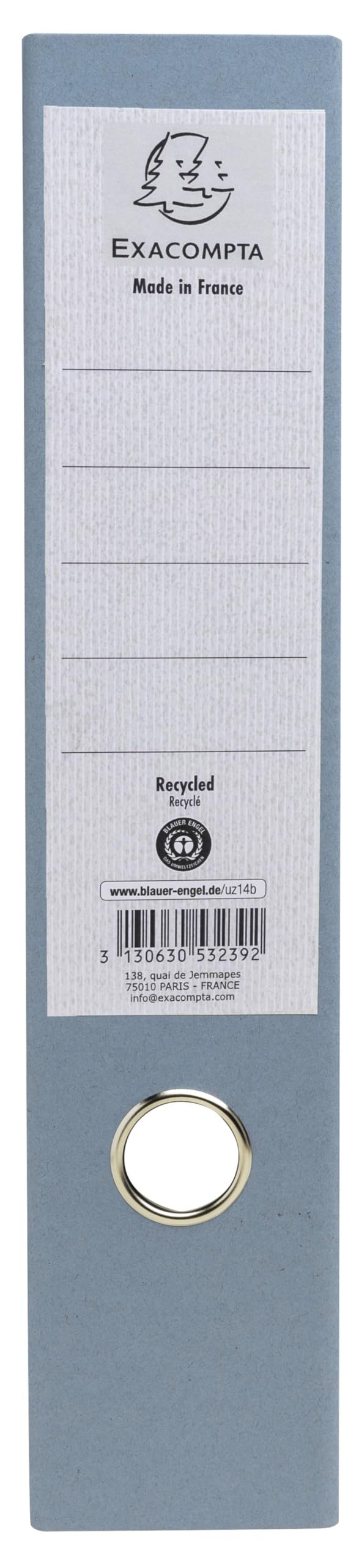 Exacompta - Nr ref. 53239E - Karton 10 segregatorów A4 Prem'Touch AUTENTIK - Tył 80 mm - Mechaniczny 80 mm - Wymiary zewnętrzne : 32 x 28,5 x 8 cm - Format do segregacji A4 - Różne