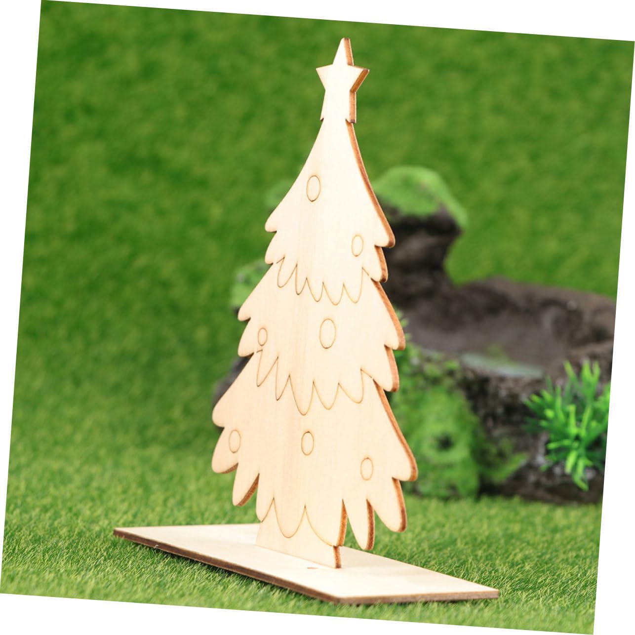 Operitacx 30 Pièces Sapin De Noël Mini-jouet Ornements De Bureau De Noël Fournitures De Fête De Faveurs Jouets D'artisanat De Arbre De De Table Décor De Sapin En Bois