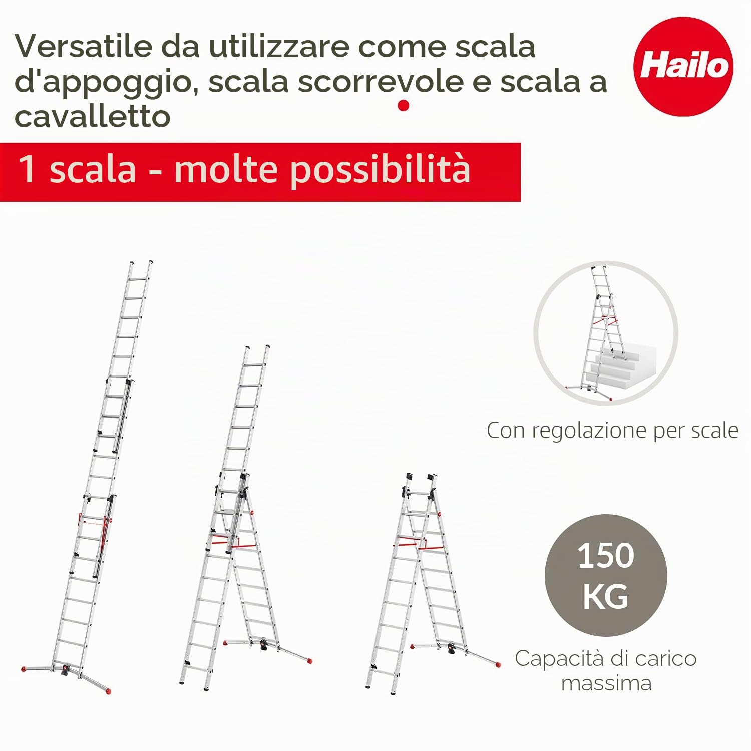 Hailo 9309 – 507 profilot, lavoro altezza max.: 660 cm