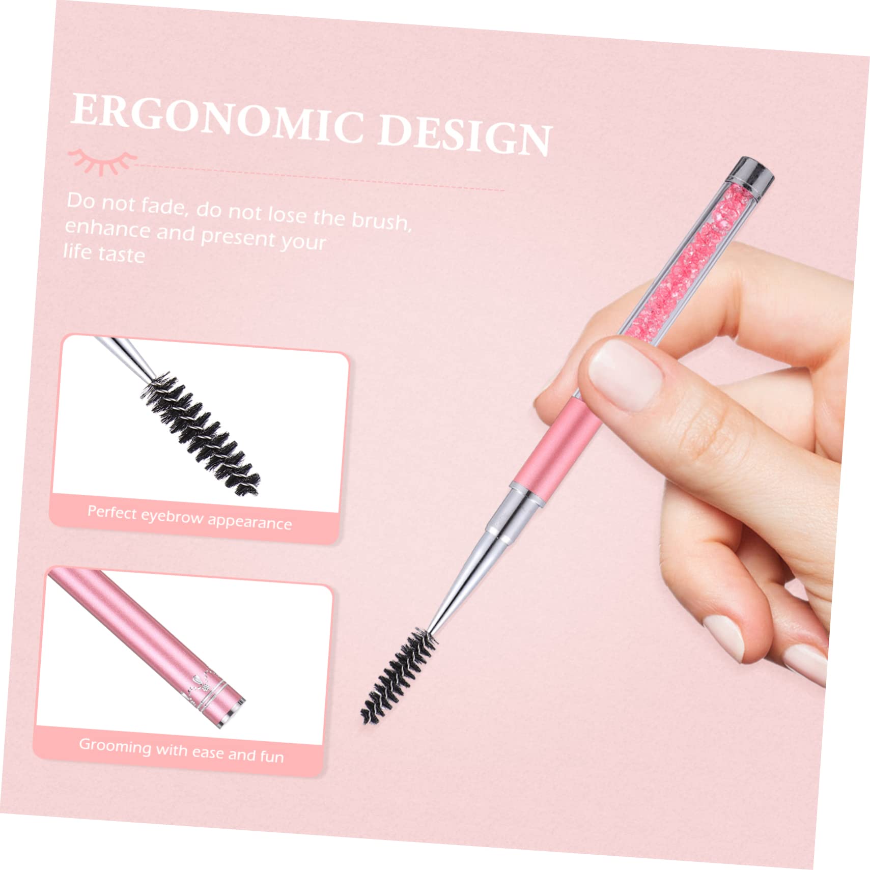 NOLITOY Portable Eyelash Tube Makeup Brush Wands for Eyebrows Lashes 3pcs Look