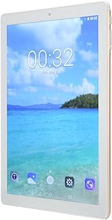 GLOGLOW Tablet, 6G RAM 128G ROM Dual SIM Dual Standby 8 Core Processor UK Plug 100‑240V Eye Protection 10.1 Inch Tablet for Work for Android 10.0 (Gold)