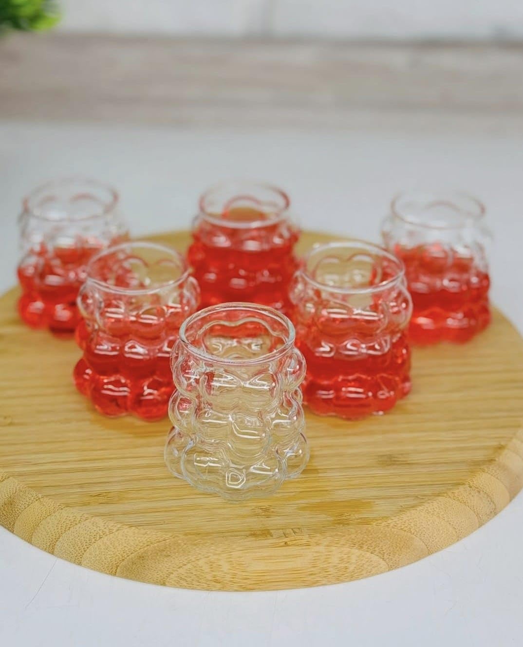 Orret Home 75 ml 6'lı Üzüm Bardak Seti, Bubble Bardak, Bulut Bardak, Kahve Yanı Sunum Bardağı, Zarif ve Şık Tasarım, İçecek Sunumları İçin İdeal