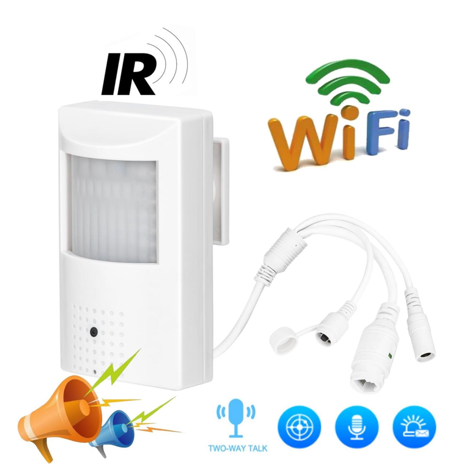 Kamera bezpieczeństwa WiFi, kamera 1080p Ultra HD 5MP kamera monitorująca na podczerwień kamera bezpieczeństwa wifi do salonu biura