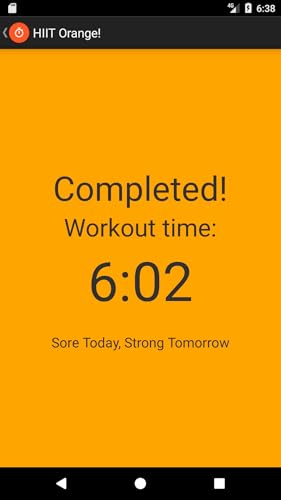 HIIT Orange Workout Interval Timer