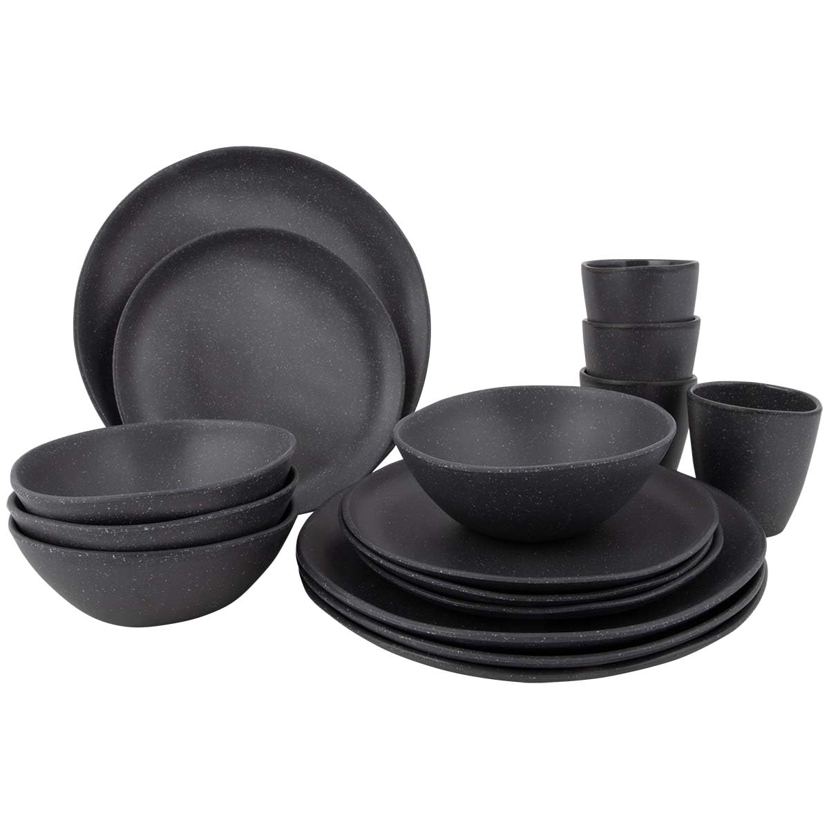 Bo-Camp - Urban Outdoor Collection - Essgeschirr - Hoxton - 16-Teilig - Grau