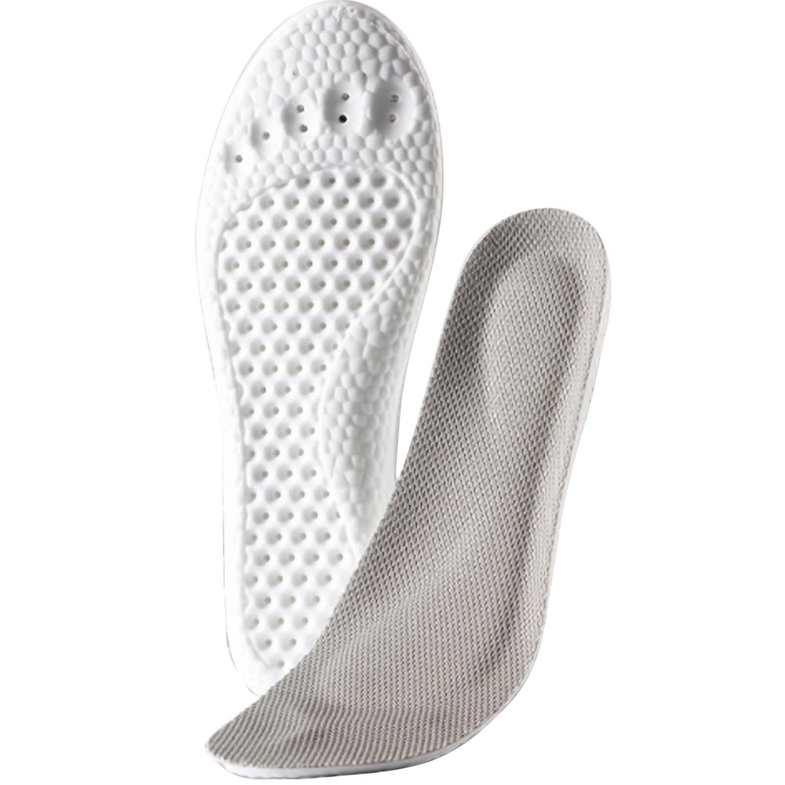 Solette in Memory Foam per donna uomo, Suole Scarpe di ricambio per scarpe da ginnastica stivali scarpe da passeggio, traspirante, ammortizzante (Grigio/impronte, 39.5/40 EU)