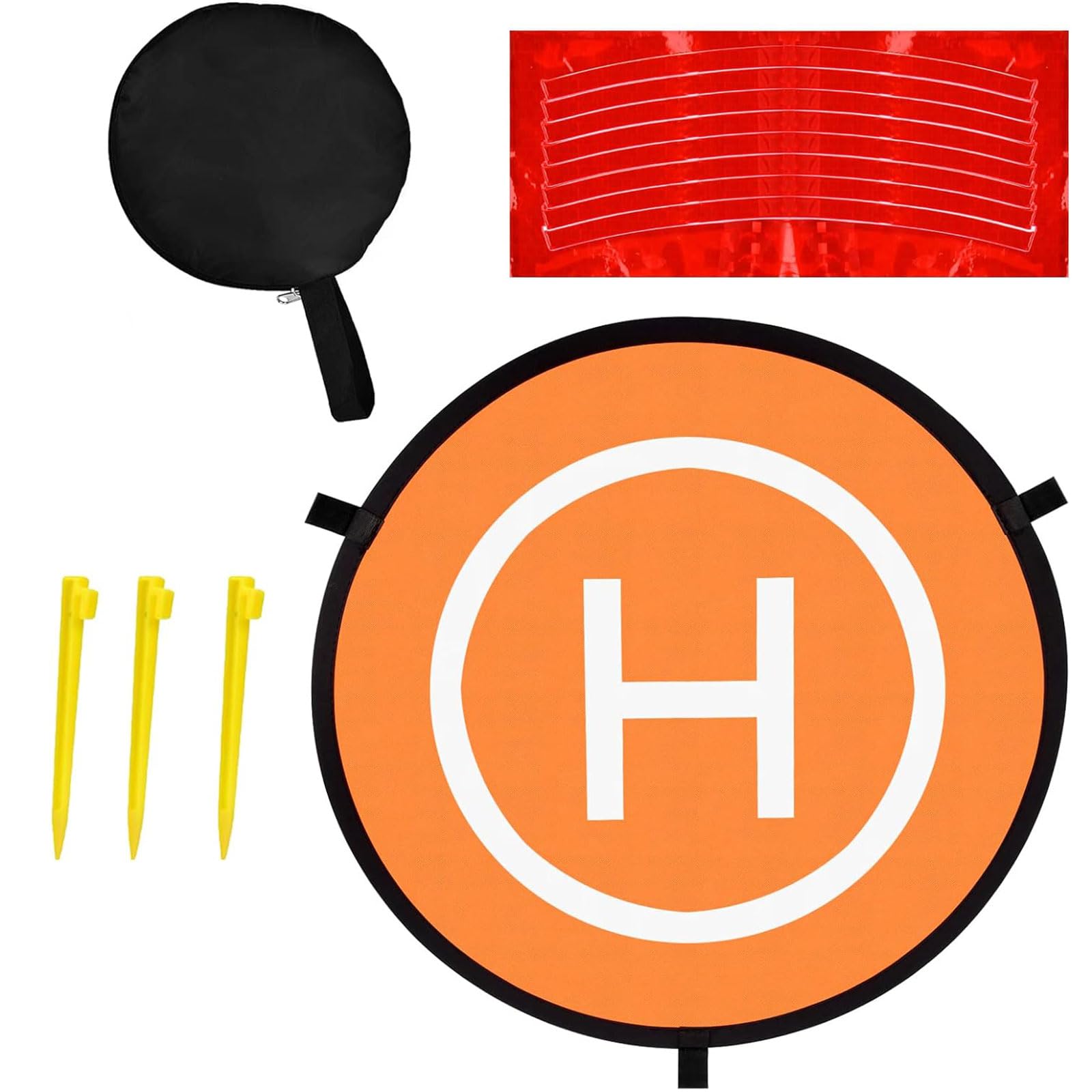 55CM Drone Landing Platform,Foldable Drone Landing Pad,Portable Drone Mat Accessories,For Mini 4 Pro/Air 2S/Mini 3 Pro/Mavic Mini 2/Mavic Air 2/Mini SE/Mavic 2 Pro/X8SE/FPV Drone, Kiuiom
