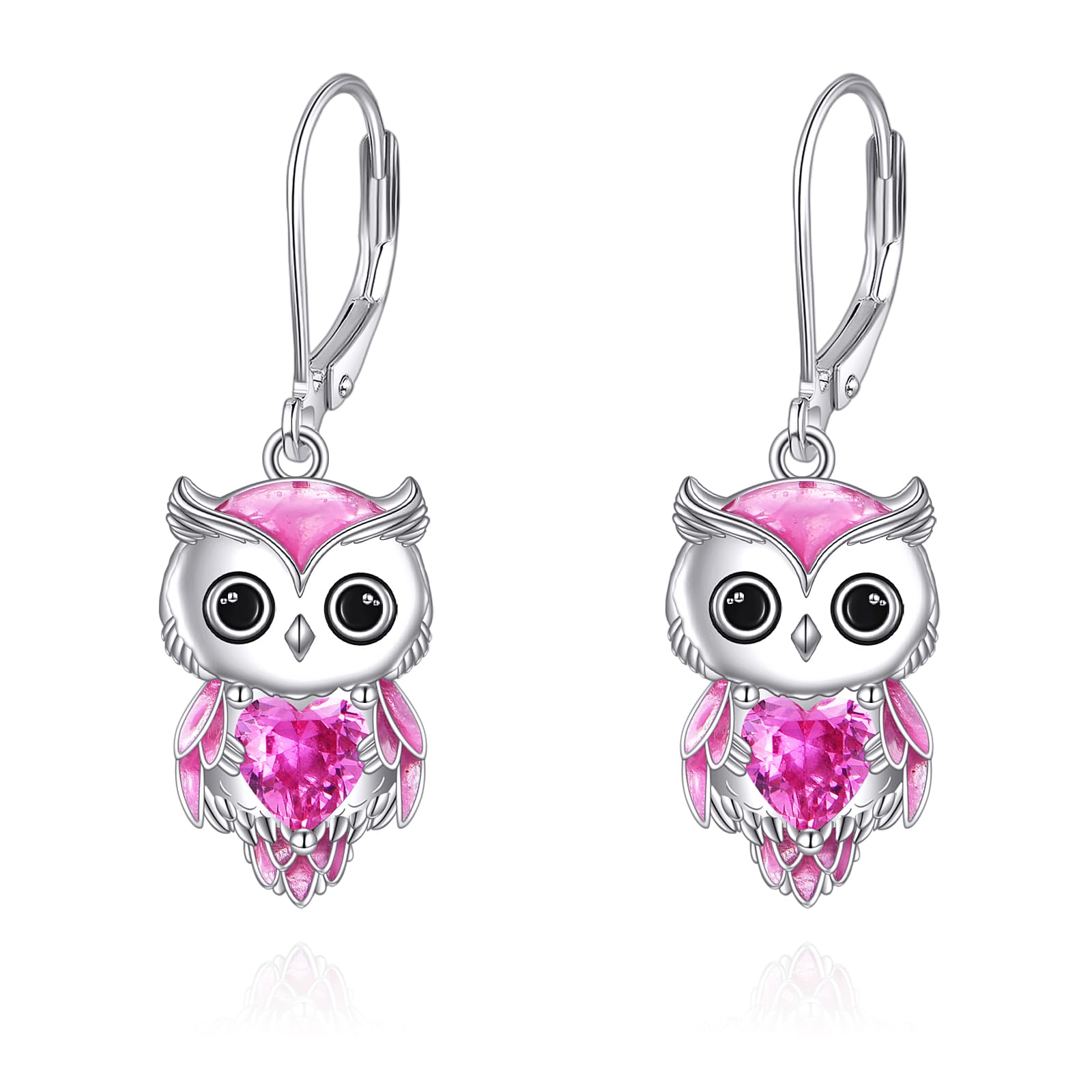 Eulen Ohrringe für Damen 925 Sterling Silber Eulen Schmuck Geburtsstein Eulen Ohrringe Weihnachtsgeschenke