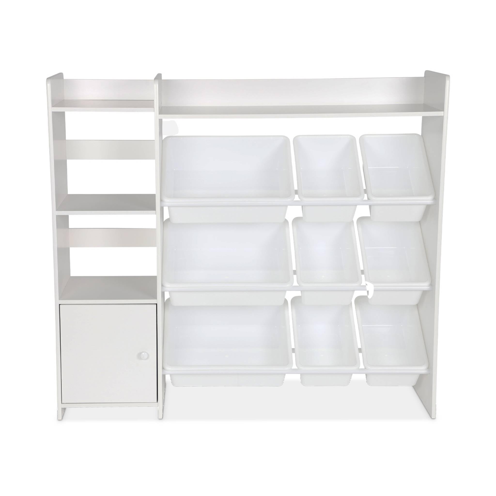 Sweeek Sora Mueble para niños con 9 cubos y estantes 111.8x29.7x100 cm Blanco