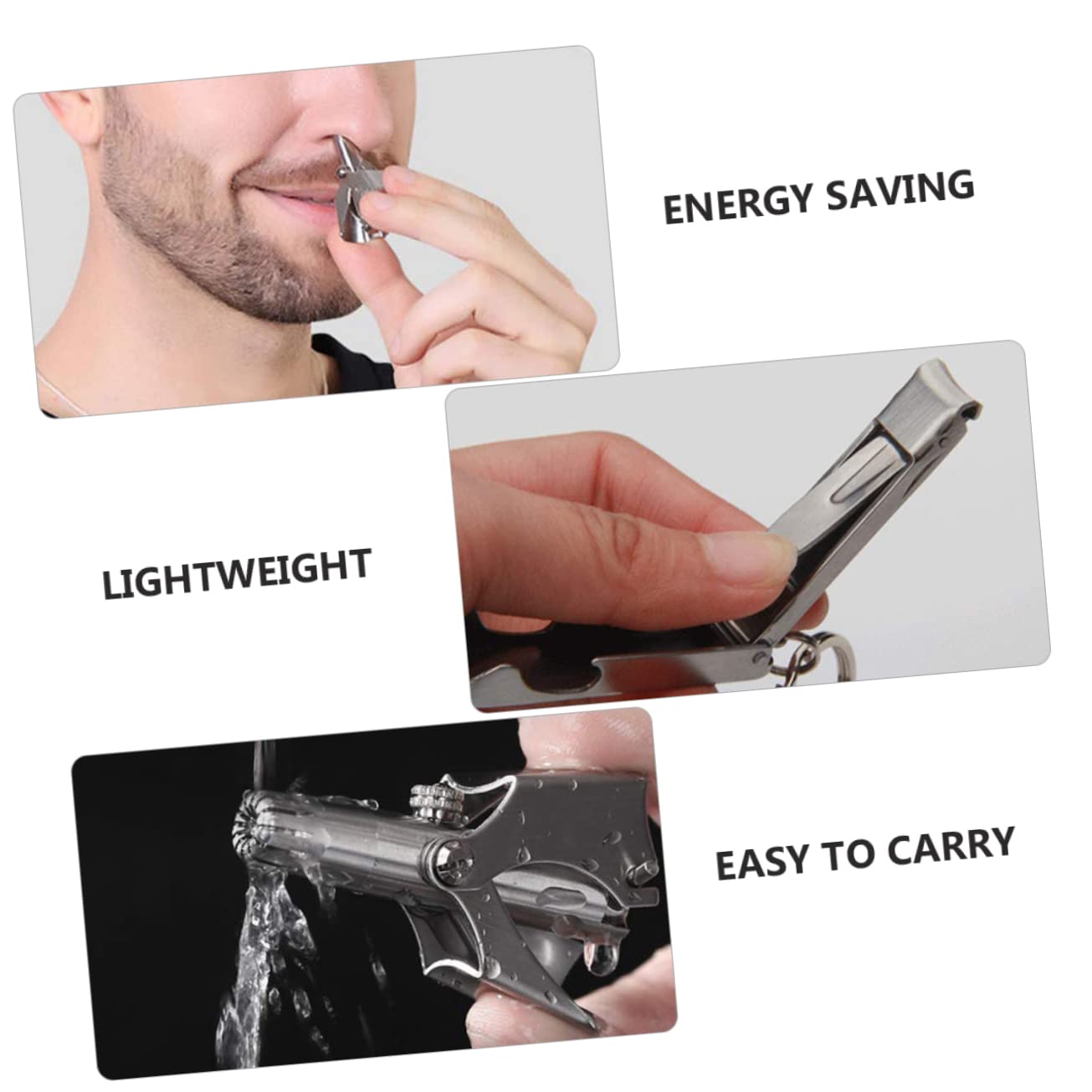 FRCOLOR 3 Juegos De Tijeras Ergonómicas Para Recortar El Vello Nasal Ideales Para Viajes.