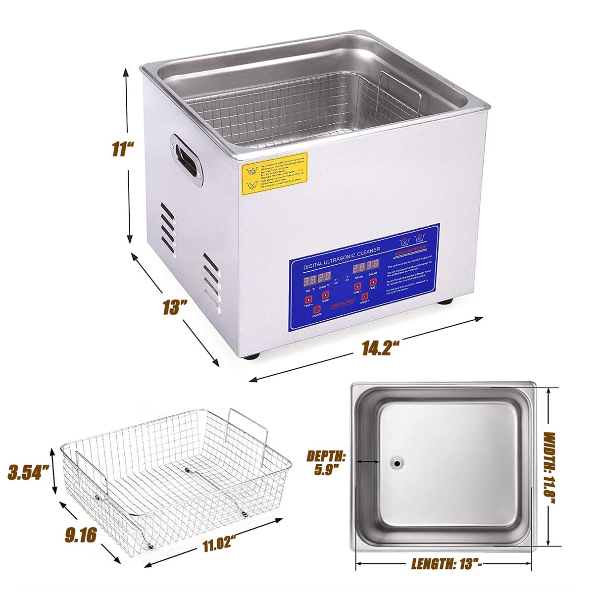Macchina pulitore ad ultrasuoni per dischi in vinile, 180 W, 40 kHz, sistema di pulizia profonda per gioielli e dischi, pulisce professionalmente da 1 a 6 dischi in vinile