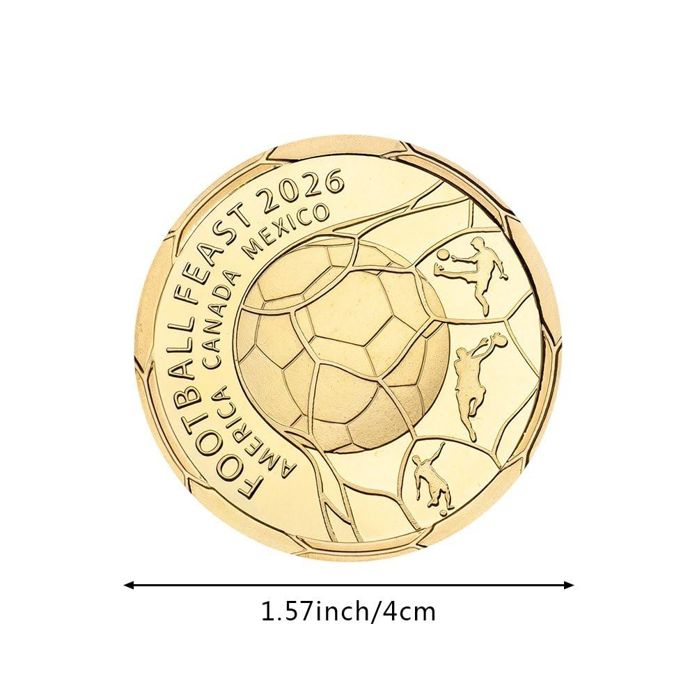 Pièce Commémorative De Coupe du Monde De Football 2026 pour Les Passionnés De Football, Les Collectionneurs Les Amateurs De Football.