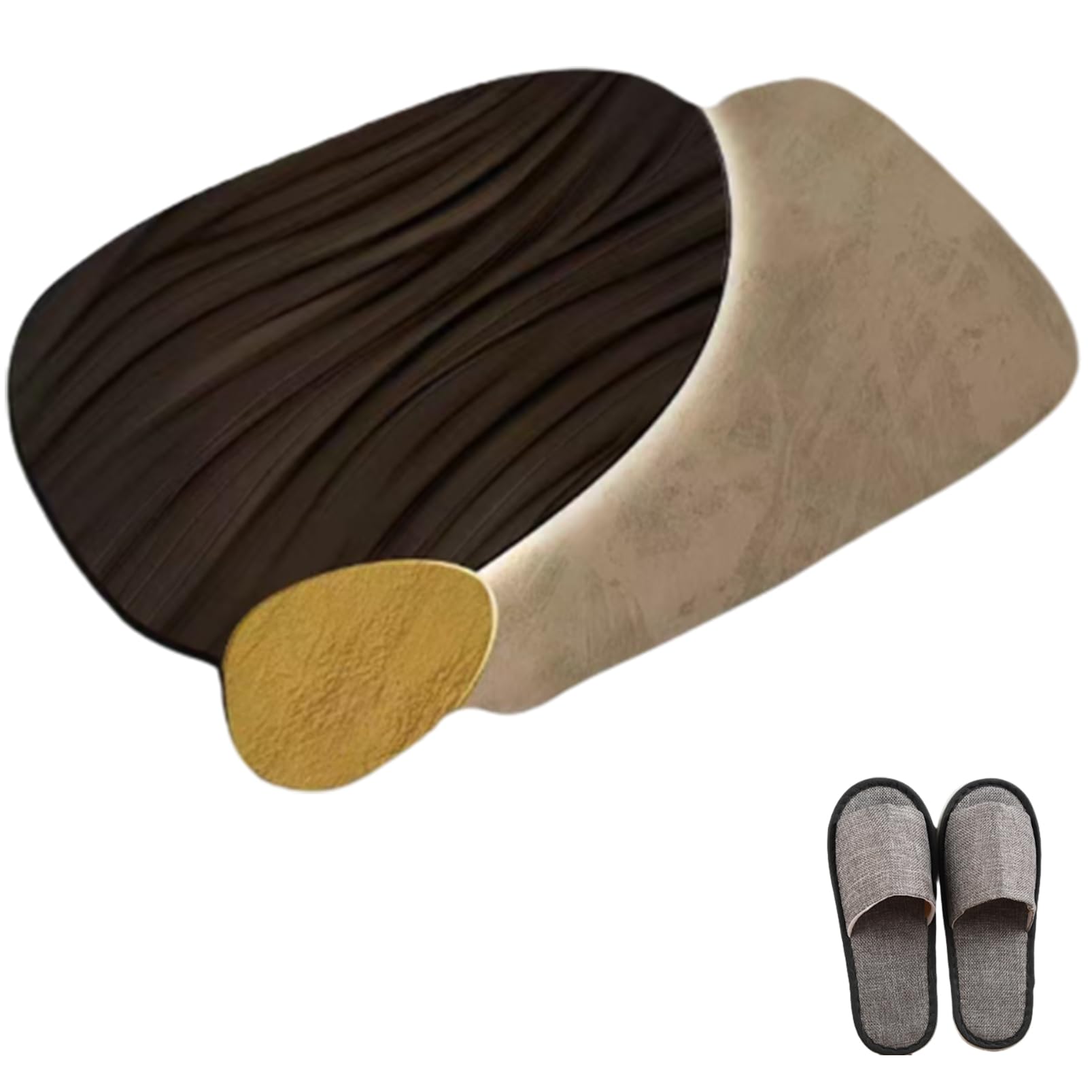 Tapis de bain absorbant séchage rapide antidérapant de sol pour salle de bain extérieur