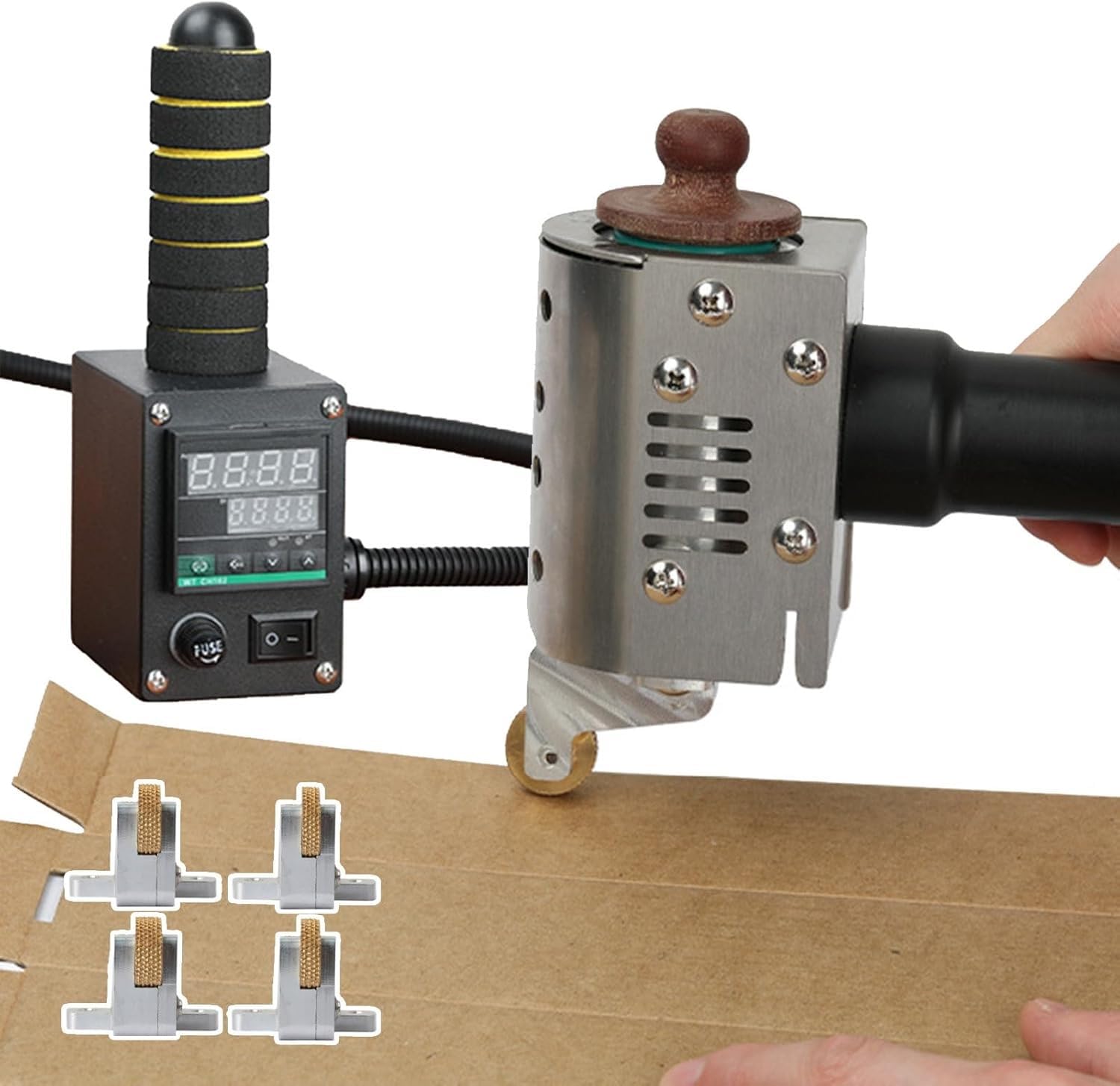 LYDZUSDP Handheld Hot Melt Glue Roller Machine,Heating Gluing Tool for DIY Crafts&Leather Craft,Heating Range:50-220?,Light & Even Glue Coating(150ml)