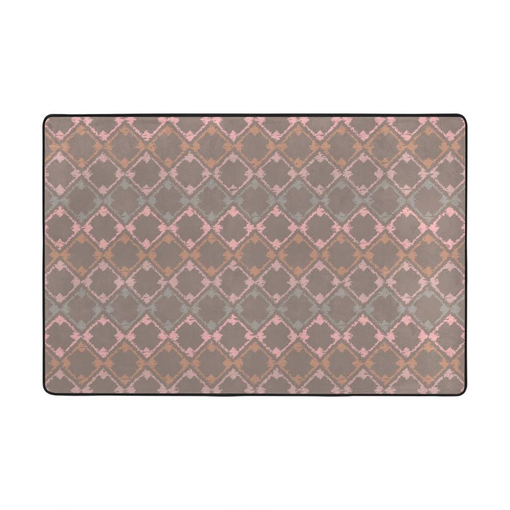 Tapis de sol en velours corail doux pour creer un salon cosy au style ethnique chaleureux